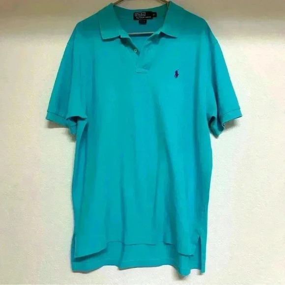 Polo Ralph Lauren Turquoise Men’s Polo with Fuchsia Pony XL - Picture 1 of 5